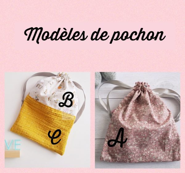 modèles pochons Rose et rêves dorés