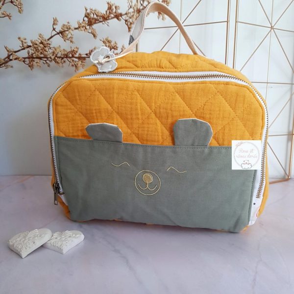 valise bébé Rose et rêves dorés label fabriqué à Paris 2022