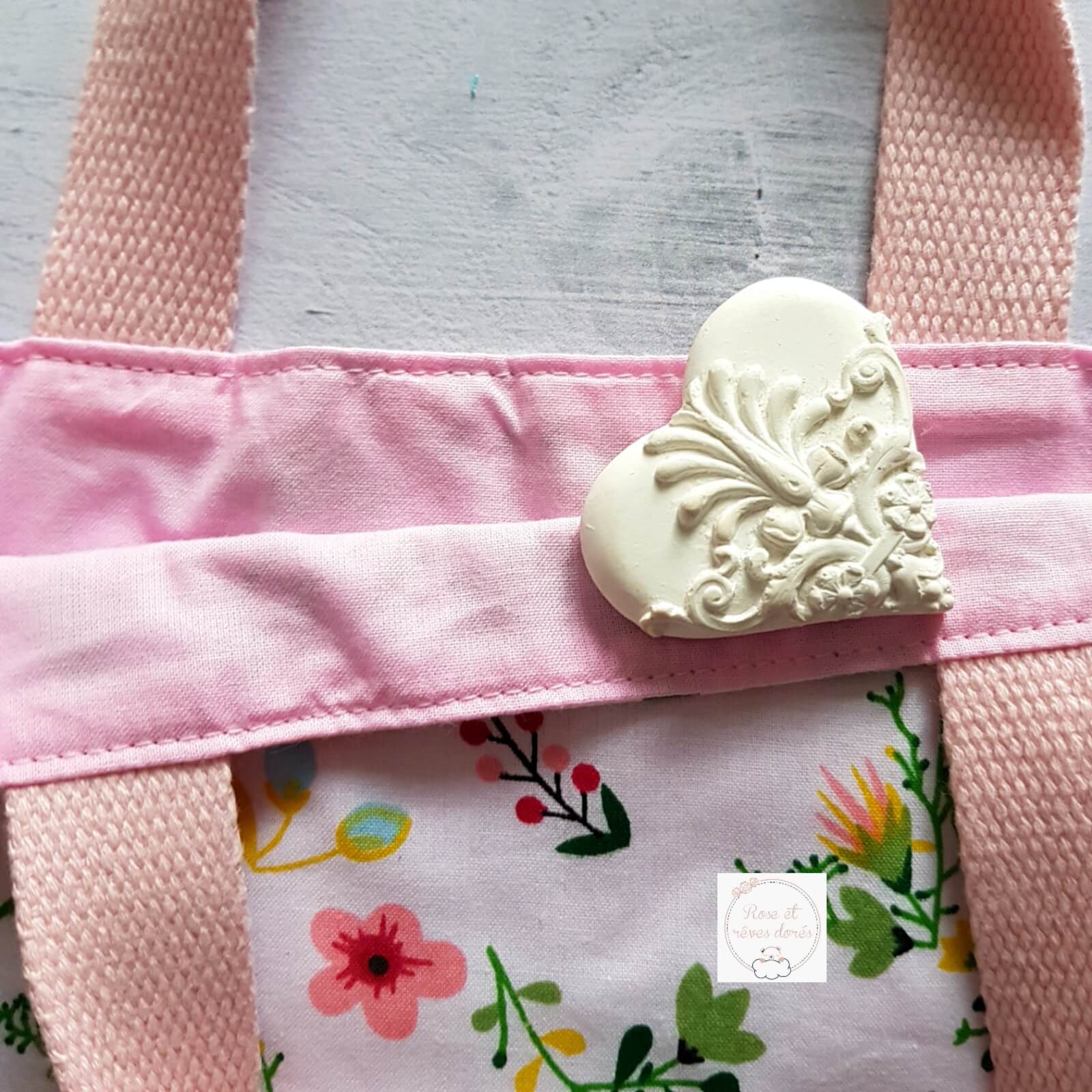 zoom sac enfant Rose et rêves dorés