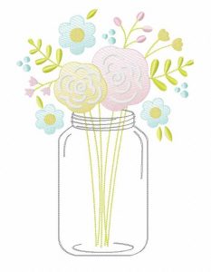 bouquet dans un bocal