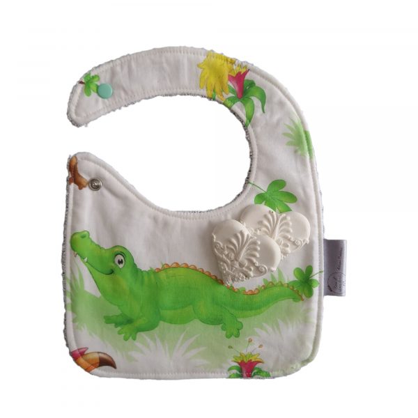 bavoir motif crocodile
