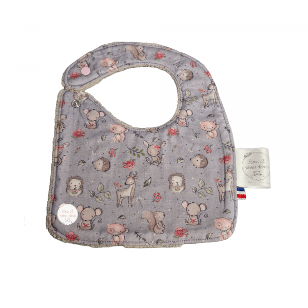 bavoir bébé souricette hérisson