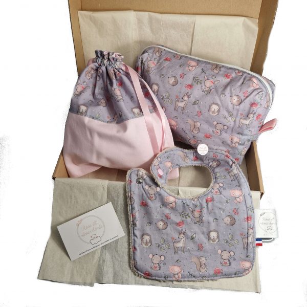 coffret cadeau enfant naissance anniversaire célébration Rose et rêves dorés
