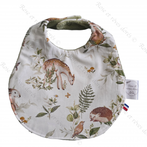 Bavoir doux animaux de la forêt